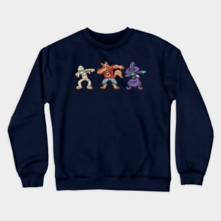 Dabbing Halloween characters Crewneck Sweatshirt